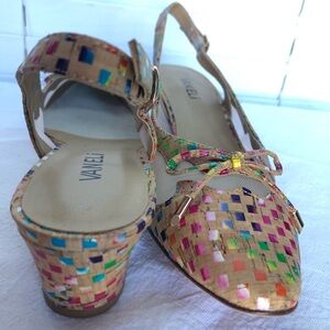 Van Eli Arden Almond Toe,Sling back with buckle,Colorful Women's shoes.Size 9.5